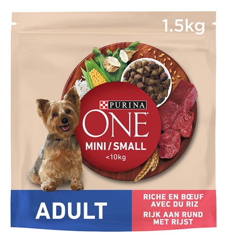 PURINA ONE hond mini adult rund 1,5kg