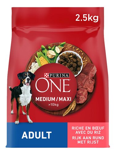 PURINA ONE hond med/maxi ad. rund 2,5kg
