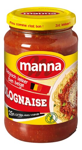 MANNA bolognaise saus 25%vlees ext. 355g