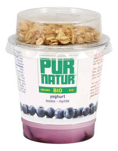 PUR NATUR yoghurt bosbes muesli Bio 160g