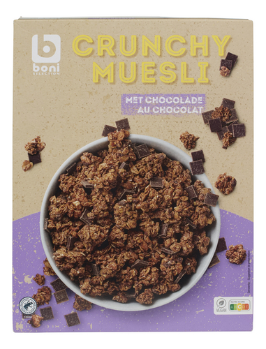 BONI crunchy muesli met chocolade 750g
