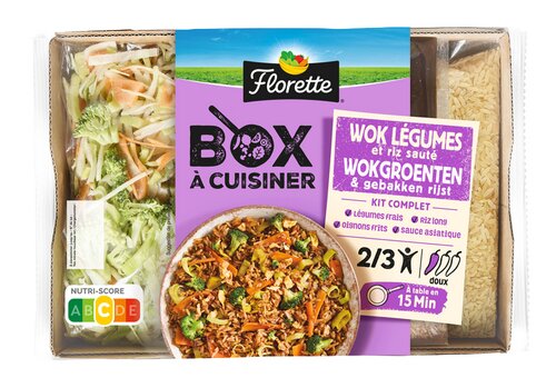FLORETTE Box wokgroenten en rijst 580g
