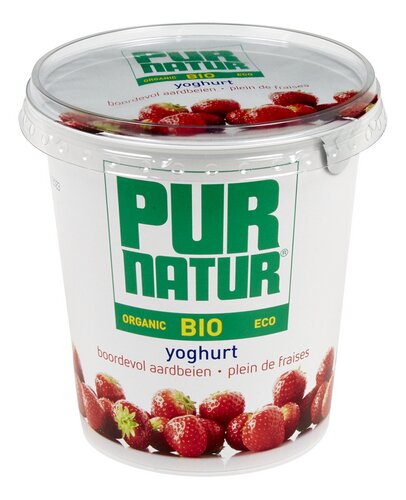 PUR NATUR yoghurt vol aardbei bio 700g