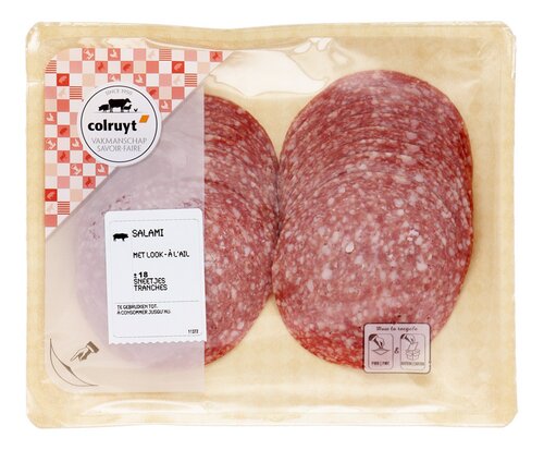 COLRUYT salami met look 150g