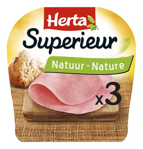 HERTA Superieur ham natuur 3 sn. 100g