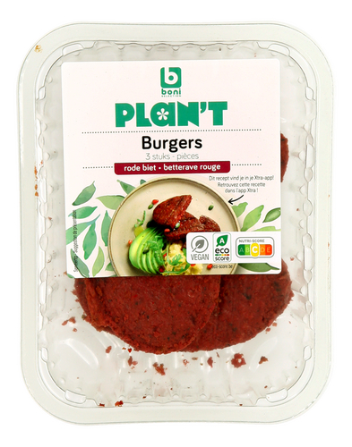 BONI PLAN'T Rode bietenburger 3x65g