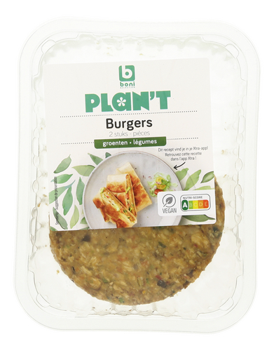 BONI PLAN'T Groentburger gemixt 200g