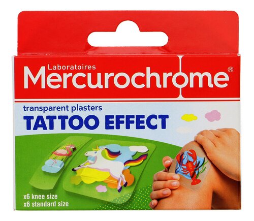 MERCUROCHROME pleister Tattoo 12st