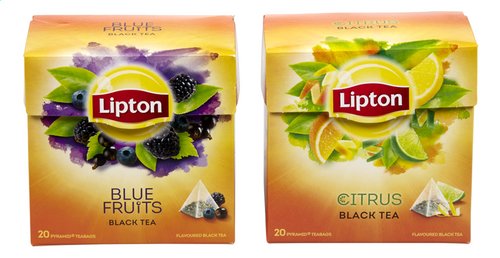 Lipton Pyramid Thee Blue fruit citrus 20 builtjes | Colruyt