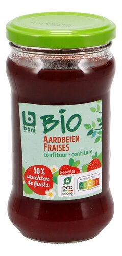 BONI BIO confituur aardbei 50% 330g