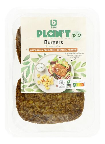 BONI PLAN'T Pomp-hazeln.burger Bio 180g