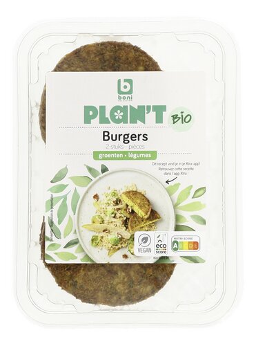 BONI PLAN'T Groentenbur. soja Bio 2x88g