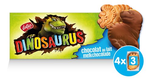 DINOSAURUS koeken melkchocolade 4st 225g