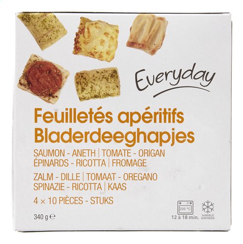 EVERYDAY bladerdeeghapjes 40st 340g