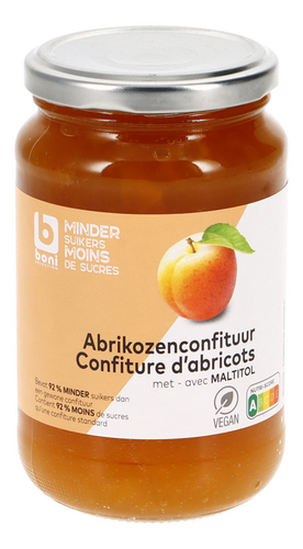 BONI abrikoos confituur Maltitol 410g