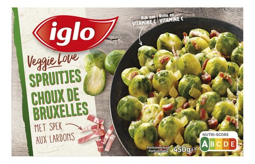 IGLO spruitjes met spek 450g