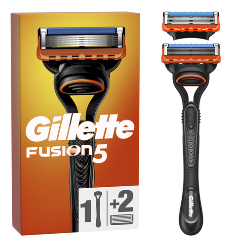 GILLETTE fusion apparaat + 2 mesjes