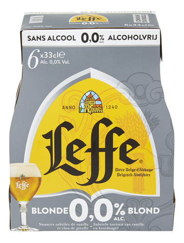 LEFFE 0,0% blond 6x33cl