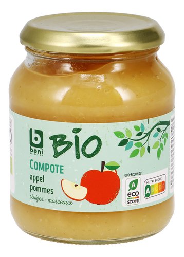 BONI BIO appelcompote stuk bok 360g
