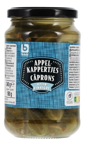 BONI appelkappertjes azijn 340g