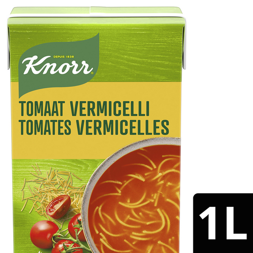 KNORR soep tomaat-vermicelli 1L