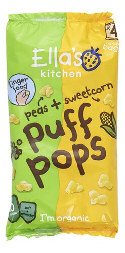 ELLA'S KITCHEN Puf.pops pea.Bio 10m 4x9g