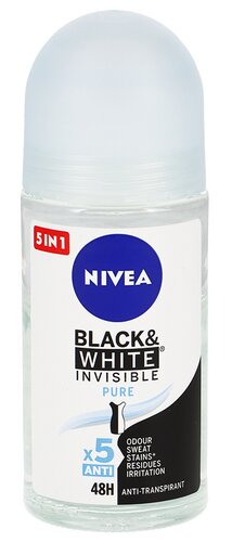 NIVEA deo rol black/white invisible 50ml