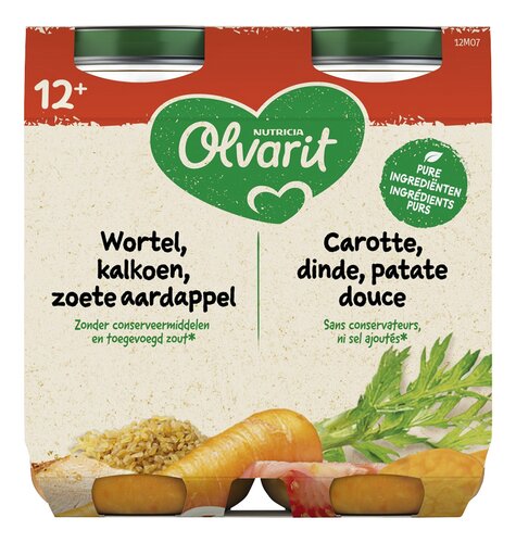 OLVARIT Wortel Kalk.Aardapp.12M+ 2x250g