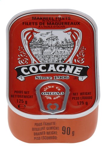 COCAGNE makreelfilets in olijfolie 125g