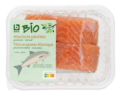 BONI BIO Bio Noorse zalmfil huid ±2x150g