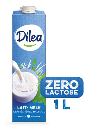 DILEA ZERO LACTOSE melk halfvol brik 1L