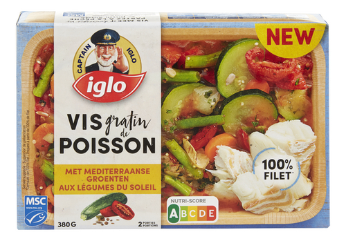 Iglo Visgratin Mediteraanse Groenten 380gr Colruyt Iglo Visgratin Mediteraanse Groenten 380gr Colruyt