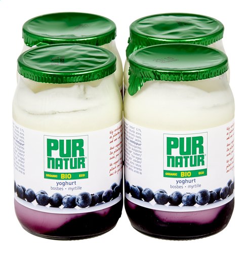 PUR NATUR yogh.vol bosb.bio glas 4x150g