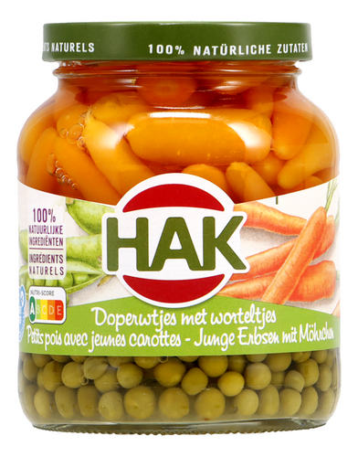 HAK erwten wortelen extra fijn 350g