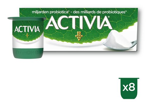 ACTIVIA yoghurt natuur 8x125g