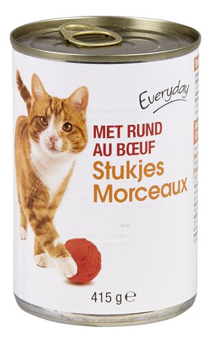 EVERYDAY kat stukjes met rund 415g