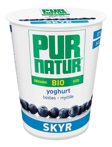 PUR NATUR Skyr yoghurt bosbes Bio 400g
