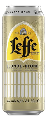 LEFFE Blond 6,6% Cold Grip blik 50cl
