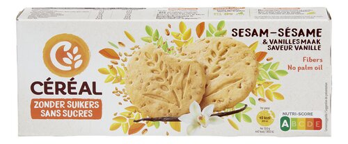 CÉRÉAL koekjes sesam vanille SV 132g