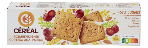 CÉRÉAL rozijnenkoeken 4x90g