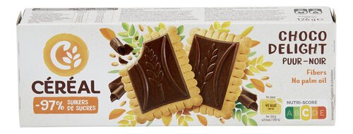 CÉRÉAL koeken choco del. puur 12x10,5g