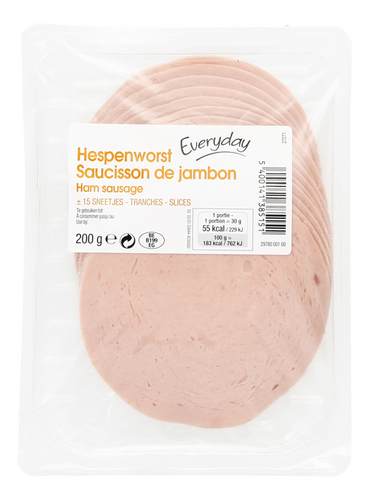 EVERYDAY hespenworst sneetjes 200g