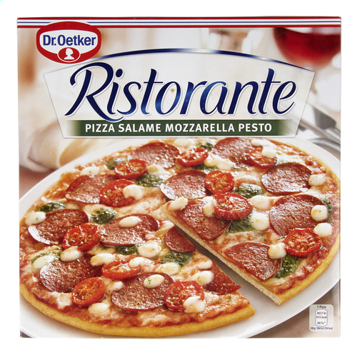 Dr Oetker Ristorante Pizza Salami Mozzarella Pesto Diepvries 360g Colruyt