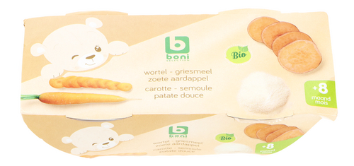 BONI Wortel zoete aardappel bio8M 2x200g
