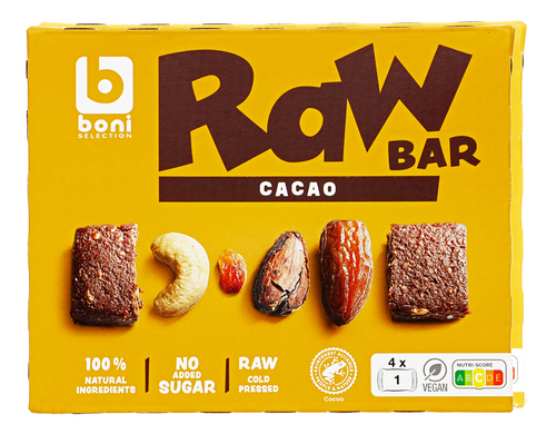 BONI Raw Bar chocolade 4x35g