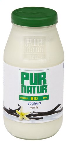 PUR NATUR yoghurt vol van.bio glas 500g