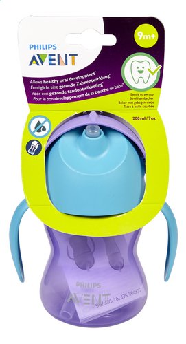 AVENT Beker Rietje Paars 200ml