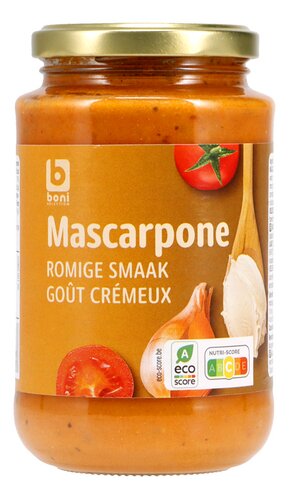 BONI pastasaus tomaat mascarpone 410g