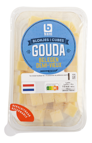 BONI gouda belegen blokjes 280g