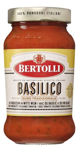 BERTOLLI pastasaus basilicum tomaat 400g